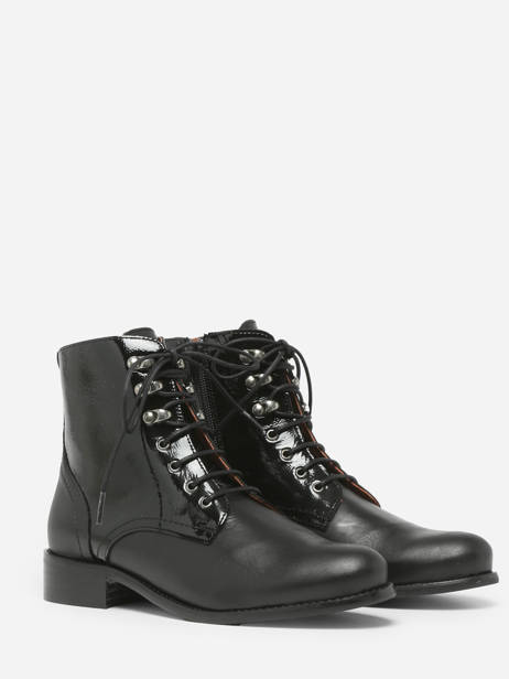 Boots Uit Leder Rock and rose Zwart women 8006 ander zicht 3