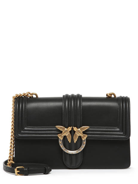 Cross Body Tas Love Bag Icon Leder Pinko Zwart love bag icon A117
