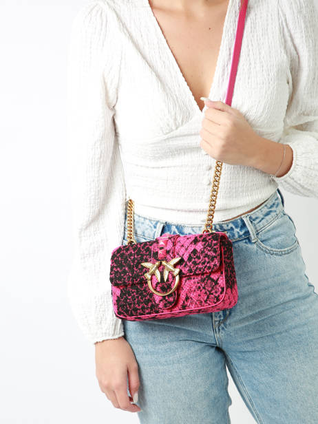 Cross Body Tas Love Bag Icon Wol Pinko Roze love bag icon A17A ander zicht 1