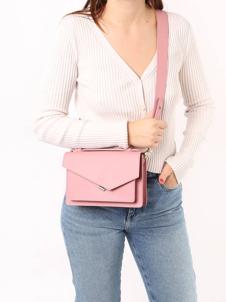 Cross Body Tas Zoe Leder Lancaster Roze zoe 11 ander zicht 1