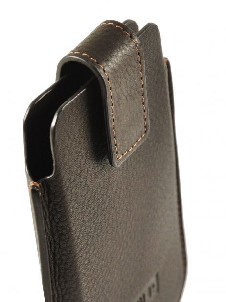 Telefoonetui Leder Texier Bruin denver 8597 ander zicht 1