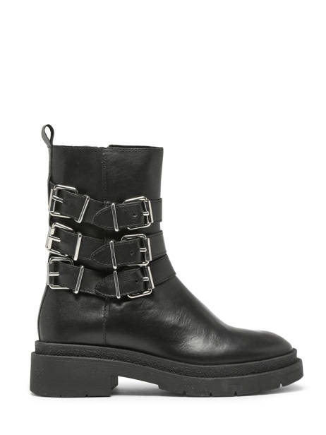 Boots Bennie Uit Leder Ps poelman Zwart women BENNIE09