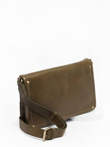 Cross Body Tas Boston Leder Basilic pepper Groen boston BBOS01 ander zicht 2