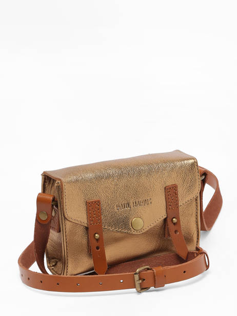 Cross Body Tas Mini Indispensable Leder Paul marius Goud vintage MINI ander zicht 2