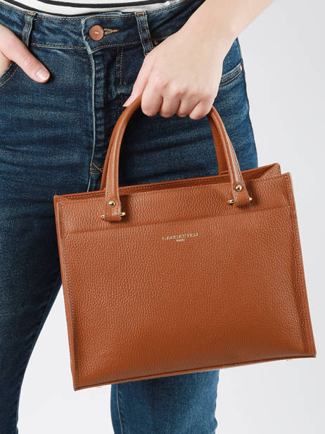 Handtas Foulonne Double Lancaster Bruin foulonne double 63 ander zicht 1