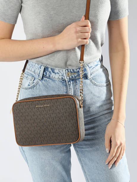 Cross Body Tas Jet Set Michael kors Bruin jet set F1GJ6C7B ander zicht 1