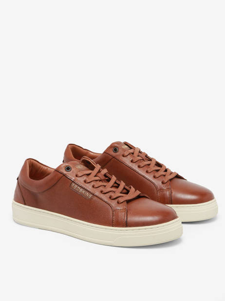 Sneakers Uit Leder Redskins Bruin men BAZINO ander zicht 2