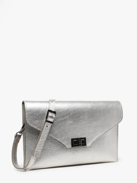 Clutch Milano Zilver caviar CA23122 ander zicht 2