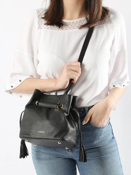 Bucket Bag S Tradition Leder Etrier Zwart tradition ETRA004S ander zicht 1