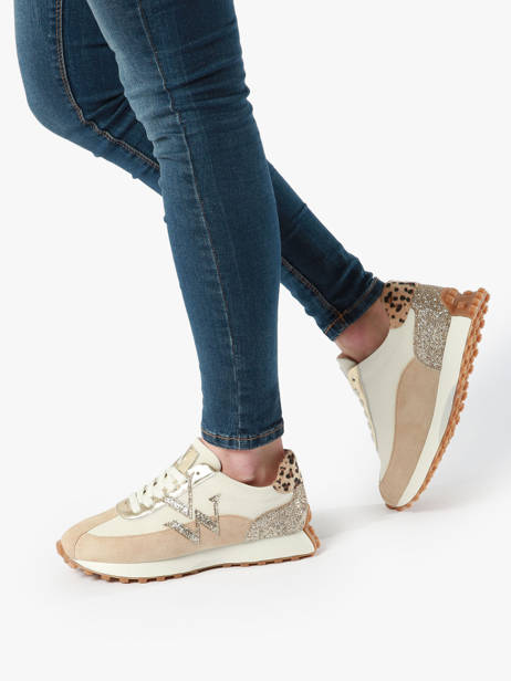 Sneakers Faustine Vanessa wu Beige women BK2655BG ander zicht 2