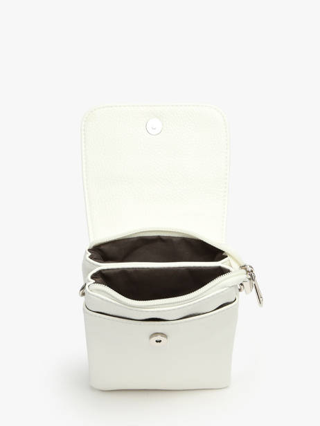 Cross Body Tas Grained Miniprix Wit grained F3609 ander zicht 3