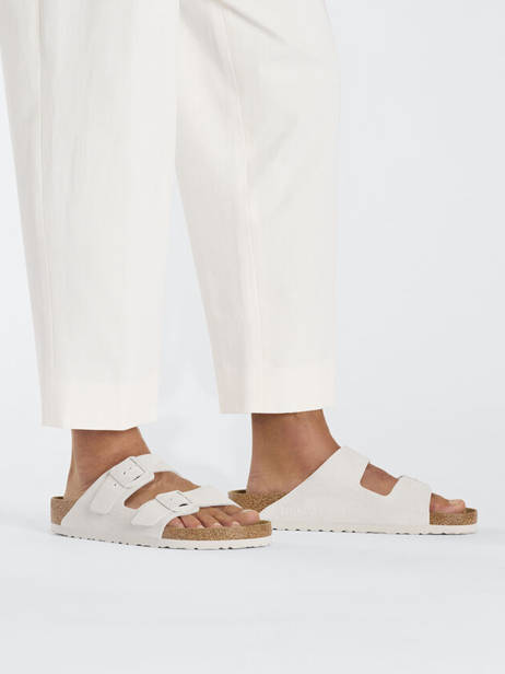 Slippers Uit Leder Birkenstock Wit women 10266842 ander zicht 2