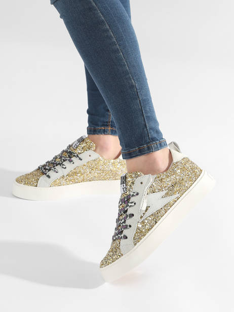 Sneakers Uit Leder Semerdjian Goud women VIKE9586 ander zicht 2