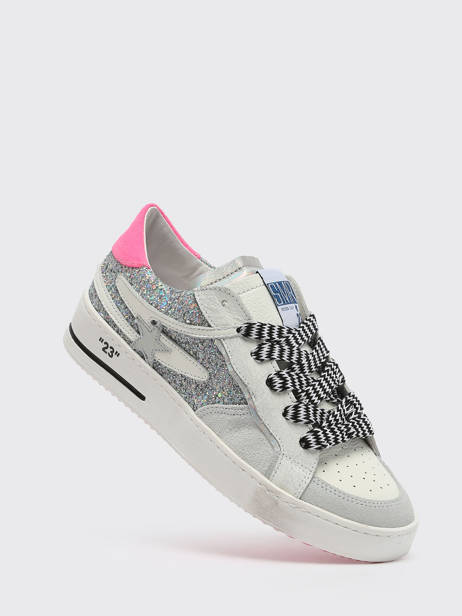 Sneakers Vana Uit Leder Semerdjian Zilver women VAN11732 ander zicht 1