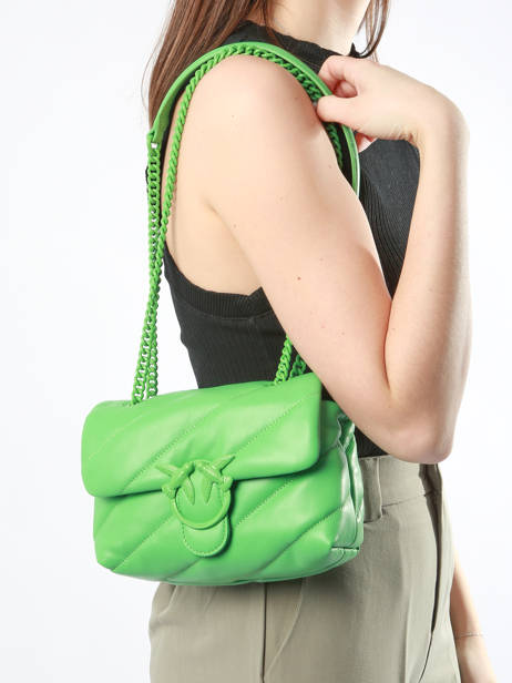 Cross Body Tas Love Bag Puff Leder Pinko Groen love bag puff A1JO ander zicht 1