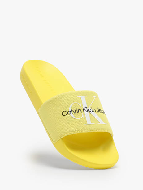 Slippers Calvin klein jeans Geel women 1030LJ ander zicht 1