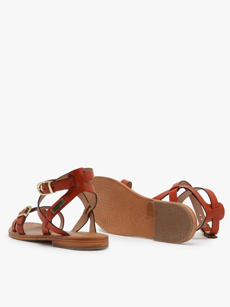 Sandalen Hepana Uit Leder Les tropeziennes Rood women HEPANA ander zicht 4