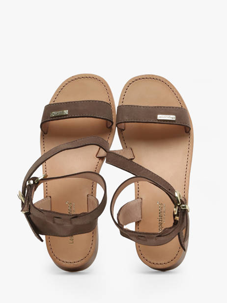 Sandalen Uit Leder Les tropeziennes Bruin women HOCNEY ander zicht 3