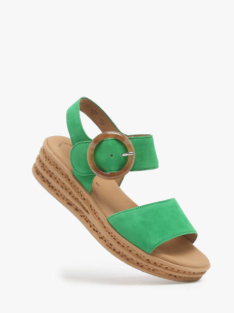 Sandalen Met Platformzool Uit Leder Gabor Groen women 31 ander zicht 1