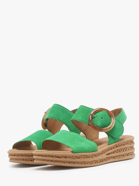 Sandalen Met Platformzool Uit Leder Gabor Groen women 31 ander zicht 4