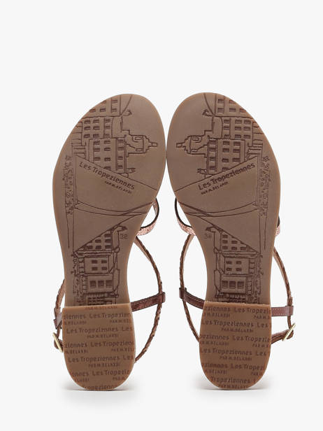 Open Sandalen Uit Leder Les tropeziennes Bruin women MONASTRE ander zicht 4