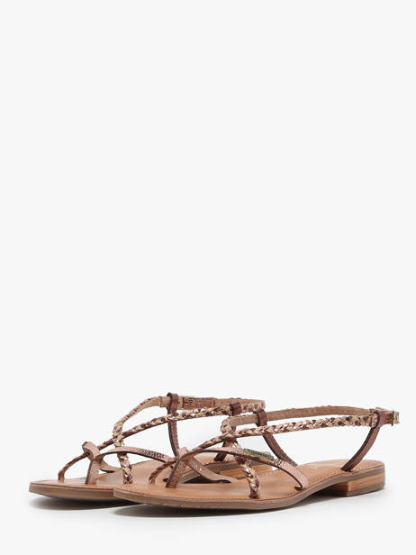 Open Sandalen Uit Leder Les tropeziennes Bruin women MONASTRE ander zicht 5