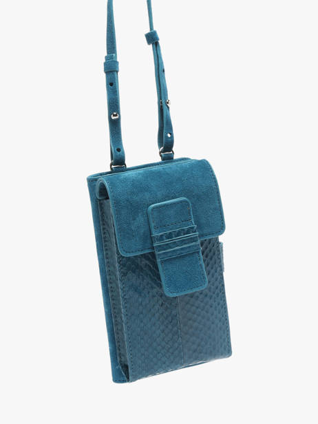 Telefoonetui Leder Great by sandie Blauw new zack SNA ander zicht 2