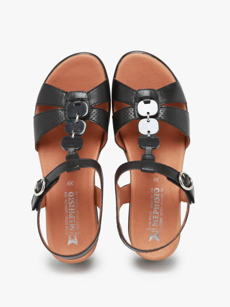 Sandalen Met Sleehak Uit Leder Mephisto Zwart women P5144702 ander zicht 4