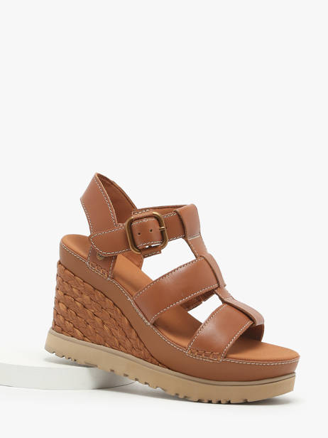 Sandalen Met Sleehak Uit Leder Ugg Bruin women 1152667 ander zicht 1