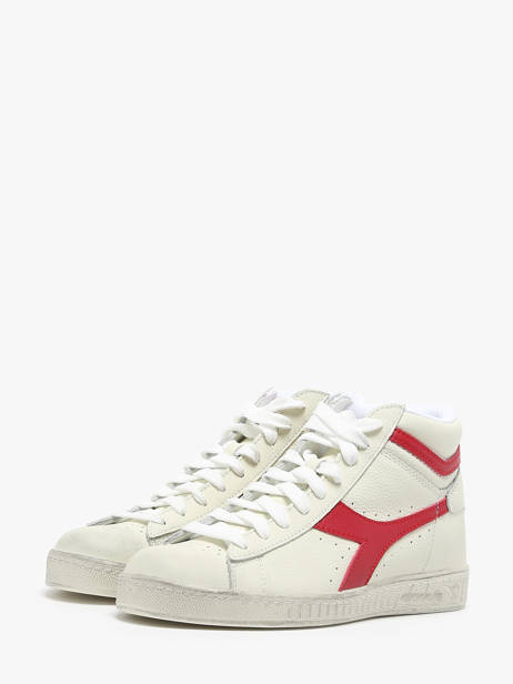 Sneakers Game L Hi Waxed Uit Leder Diadora Rood unisex 178300 ander zicht 4