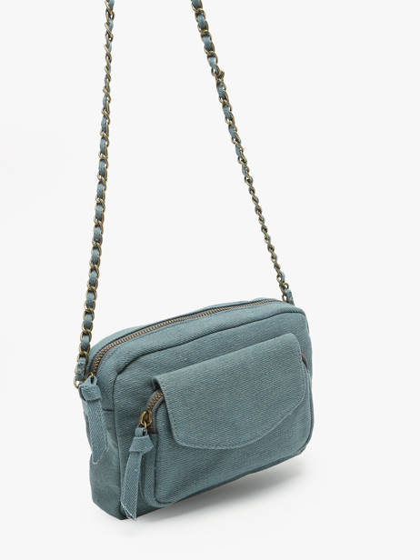 Cross Body Tas Codette Katoen Pieces Blauw codette 17150467 ander zicht 2