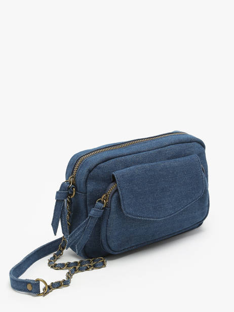 Cross Body Tas Codette Katoen Pieces Blauw codette 17150467 ander zicht 2
