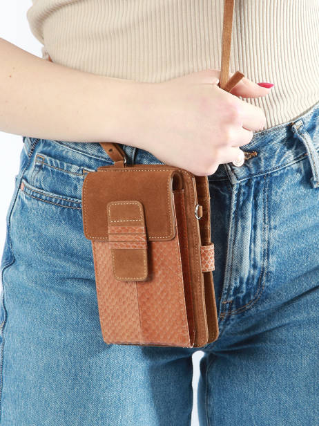 Telefoonetui Leder Great by sandie Beige new zack SNA ander zicht 1