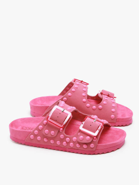 Slippers Uit Leder Colors of california Roze women HCBIO405 ander zicht 2