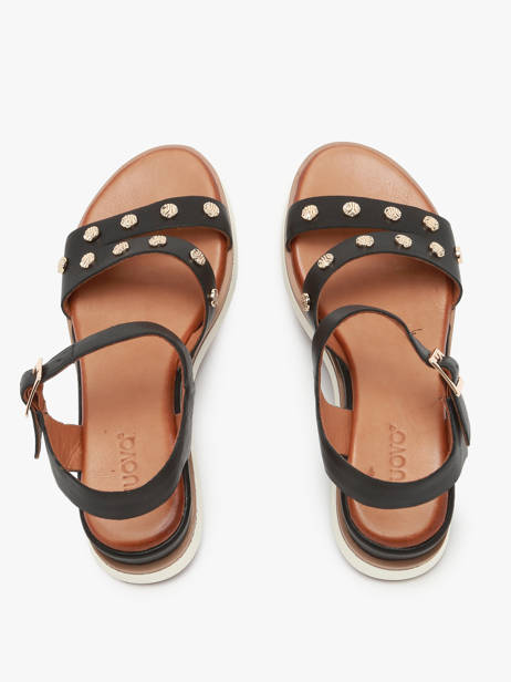 Sandalen Uit Leder Inuovo Zwart women 113094 ander zicht 3