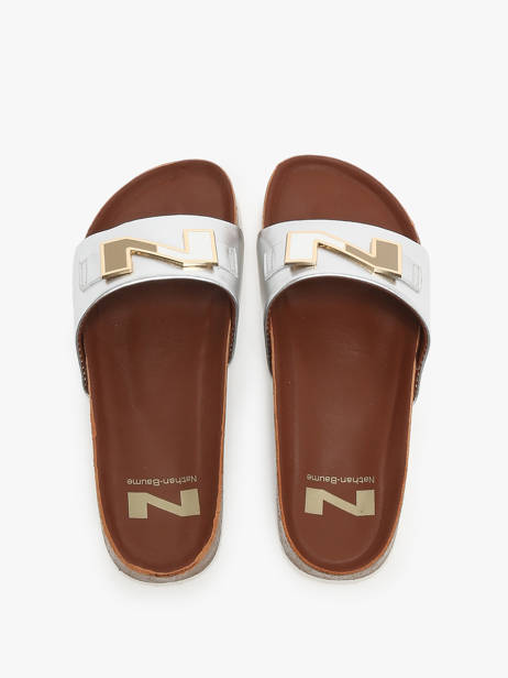 Slippers Uit Leder Nathan baume Zilver women 241N70 ander zicht 4