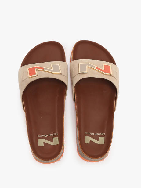 Slippers Uit Leder Nathan baume Beige women 241N70 ander zicht 4