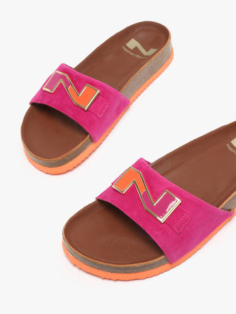 Slippers Uit Leder Nathan baume Roze women 241N70 ander zicht 3