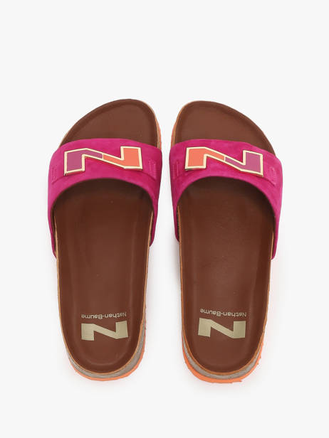 Slippers Uit Leder Nathan baume Roze women 241N70 ander zicht 4