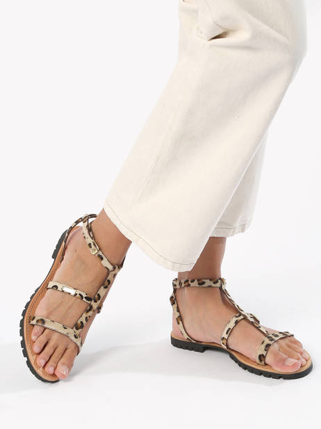 Sandalen Uit Leder Les tropeziennes Bruin women HEXOM ander zicht 2