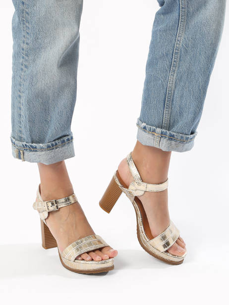 Sandalen Met Hak Jain Uit Leder Mam'zelle Goud accessoires CSG1H03 ander zicht 2