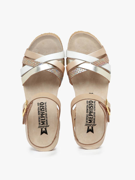 Sandalen Met Sleehak Uit Leder Mephisto Beige women P5144297 ander zicht 5