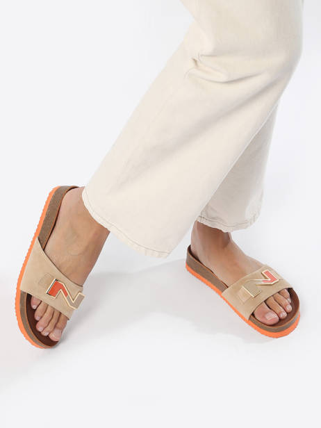 Slippers Uit Leder Nathan baume Beige women 241N70 ander zicht 2