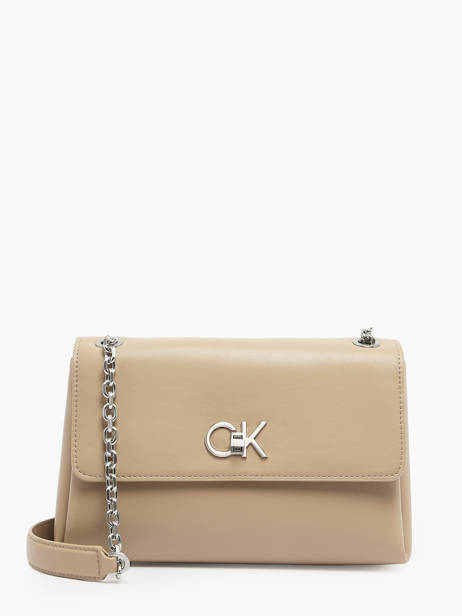 Cross Body Tas Re-lock Gerecycleerd Polyester Calvin klein jeans Beige re-lock K611084