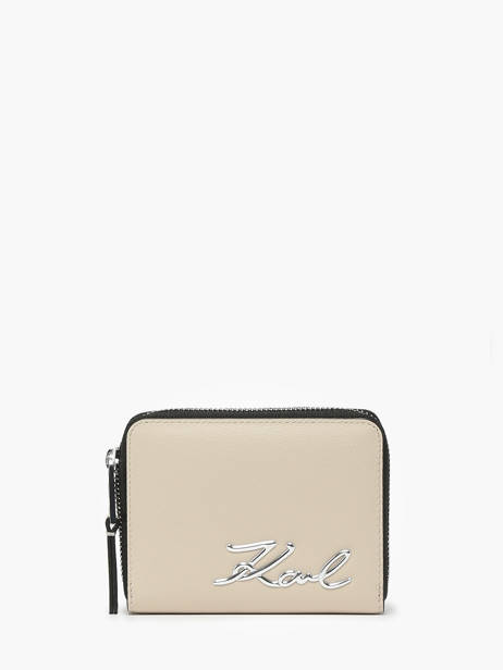 Portefeuille K/signature Leder Karl lagerfeld Beige k signature 240W3202