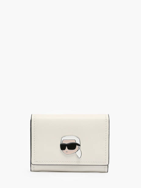 Portefeuille Leder Karl lagerfeld Wit k ikonic 2.0 240W3235