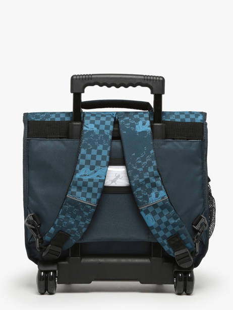 Boekentas Op Wieltjes Kind 3 Compartimenten Cameleon Blauw actual CR41 ander zicht 4