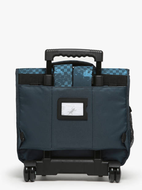Boekentas Op Wieltjes Kind 3 Compartimenten Cameleon Blauw actual CR41 ander zicht 5