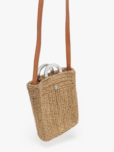 Cross Body Tas L'atelier Du Crochet Le voyage en panier Beige l'atelier du crochet AM776 ander zicht 3
