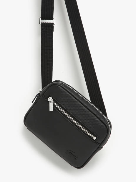 Cross Body Tas Lacoste Zwart men's classic NH4588HC ander zicht 2